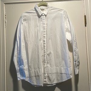 Bogner Classic White Shirt Hidden Button Panel Bottom